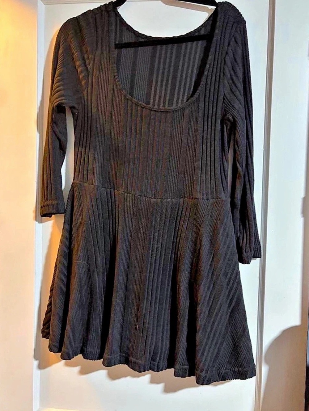 Sweater Mini Dress in Black Like New